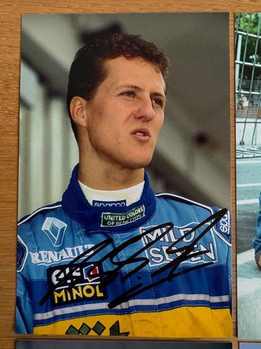Michael Schumacher - Benetton F1 - 4x - signed - Foto, Collections, Marques automobiles, Motos & Formules 1