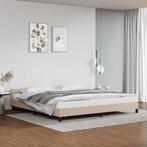 vidaXL Bedframe met hoofdeinde zonder matras Cappuccino, Verzenden, Nieuw
