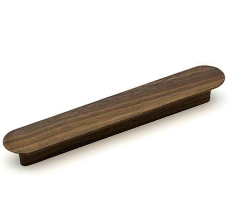Greep Oslo Walnoot gelakt 128 mm, Doe-het-zelf en Bouw, Hang- en Sluitwerk, Klink of Kruk, Nieuw, Overige materialen