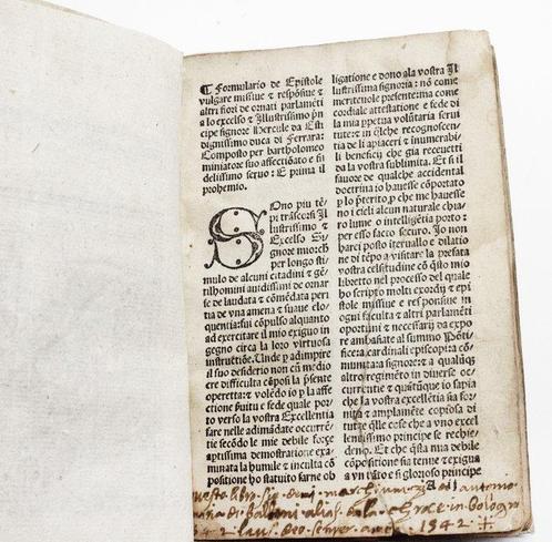 [Incunable] - Miniatore / Landino - Formulario di Lettere &, Antiek en Kunst, Antiek | Boeken en Manuscripten