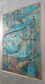 Ksavera - Gold Abstract Portrait A1435 - Pearlescent