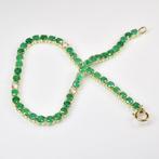Armband - 14 karaat Geel goud - 4.20ct. tw. Smaragd -, Nieuw