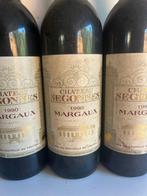 1990 Château Ségonnes - Margaux - 3 Fles (0,75 liter), Nieuw