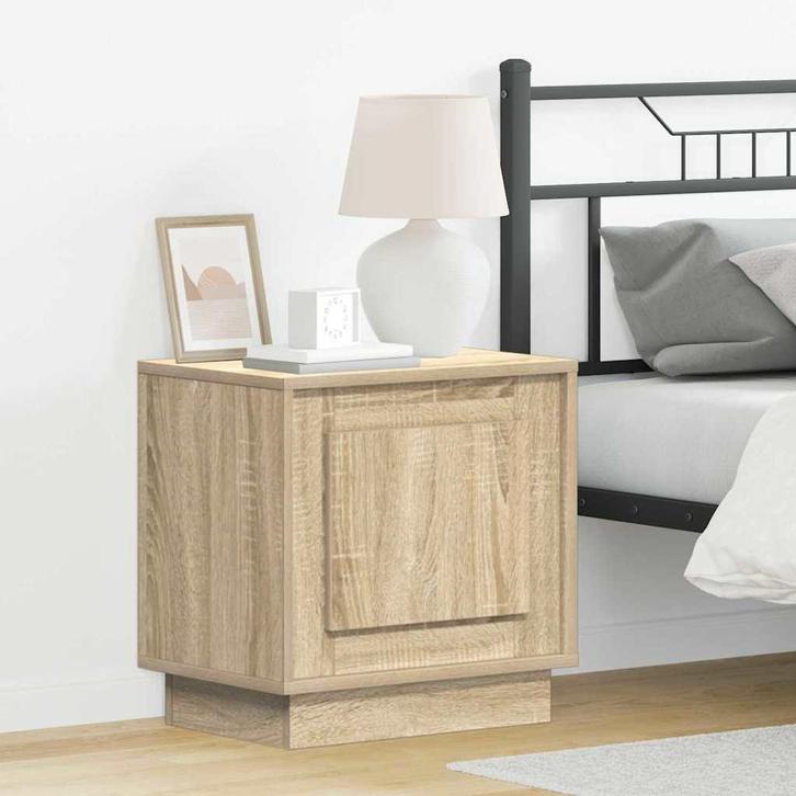 vidaXL Nachtkastje 2 pcs Sonoma Eik 44 x 34,5 x 45 cm, Maison & Meubles, Chambre à coucher | Tables de chevet, Envoi