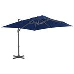 vidaXL Zweefparasol met aluminium paal 3x3 m azuurblauw, Tuin en Terras, Verzenden, Nieuw