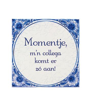 Delfts Blauw Tegel Momentje 14,5cm, Verzenden