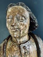 Statue, Saint Jean polychromé XVIIè - 92 cm - Bois