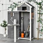 Tuinkast - Opvouwbare houten deur - Grijze buitentafel, Tuin en Terras, Ophalen of Verzenden, Nieuw