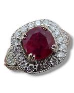 Bague - 18 carats Or blanc, Bague Art Déco en or 18 carats,, Nieuw