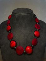 vetro di Murano - Halsketting - ketting van rood glas, Antiek en Kunst