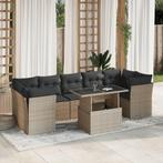 vidaXL Salon de jardin 8 pcs avec coussins gris clair, Verzenden, Neuf, Salons de jardin