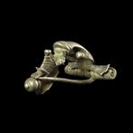 Romain antique Argent Fibule rare en forme de dauphin avec, Handtassen en Accessoires