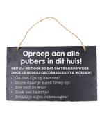 Leisteen Bordje Pubers 25cm, Verzenden, Nieuw