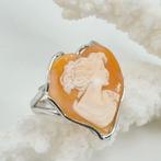 Zilver - Ring - CAMMEO met de hand gegraveerd, Antiek en Kunst