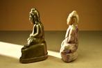 Pair of Miniature Statues of Buddha, Burma - sculptuur -