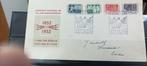 Nederland 1952 - Geopende enveloppen E10+E10a postzegel., Gestempeld