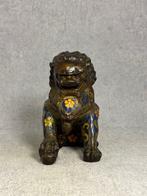 Installer les chiens foo - Bronze, Cloisonné - Chine - Fin