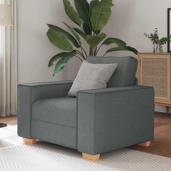 Sofa Stoel Stof Donkergrijs | Retour Deal | Koopje! (zetel), Huis en Inrichting, Zetels | Zetels, Minder dan 150 cm, 75 tot 100 cm