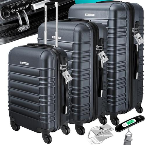 KESSER® 3x Koffer, reiskofferset, trolleykoffer harde koffer, Kleding | Dames, Overige Dameskleding, Verzenden