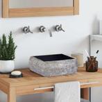 vidaXL Gootsteen 30x30x13 cm marmer zwart, Doe-het-zelf en Bouw, Sanitair, Verzenden, Nieuw
