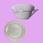 Limoges - Koffieservies (14) - Porselein - Libellula dorata, Antiquités & Art