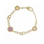 Armband - 18 karaat Geel goud - 6.00ct. tw. Amethist -, Handtassen en Accessoires, Nieuw