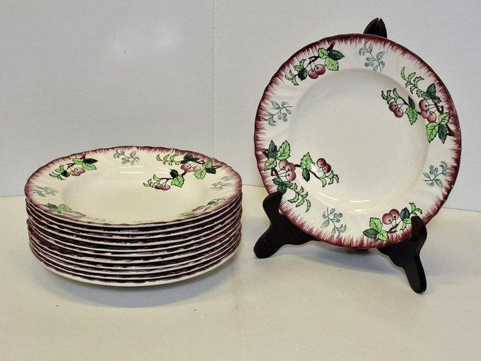 Longwy - Service de table pour 12 personnes (12) - Faïence -, Antiquités & Art, Antiquités | Verre & Cristal