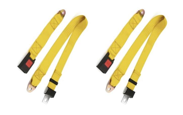 2 punts gordel set geel voor 2 stoelen, Autos : Pièces & Accessoires, Batteries & Accessoires, Enlèvement ou Envoi