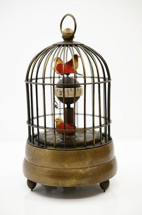 Automaton van een vogel in vogelkastje - 2010-2020, Antiek en Kunst, Curiosa en Brocante