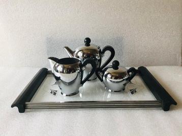 Alessi - Carlo Alessi - Service à café - Laiton chromé - beschikbaar voor biedingen
