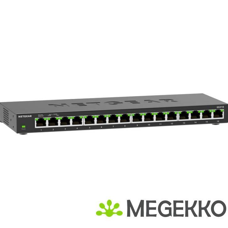 Netgear GS316 v3 16-Port Gigabit Ethernet Desktop Switch, Computers en Software, Overige Computers en Software, Nieuw, Verzenden
