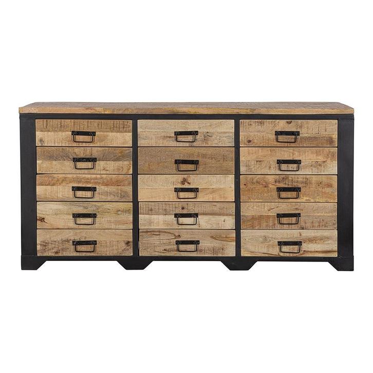 Dressoir Mangohout Mitchel 160 cm, Huis en Inrichting, Kasten | Dressoirs, Nieuw, Verzenden