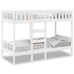 vidaXL Stapelbed 75x190 cm massief grenenhout wit, Huis en Inrichting, Verzenden, Nieuw