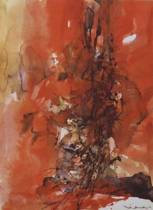 Zao Wou-Ki (1921-2013) - Le Volcan, Antiquités & Art, Antiquités | Autres Antiquités
