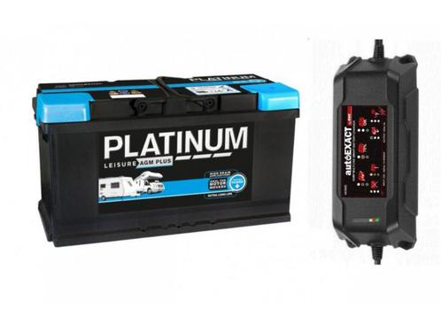 SP Platinum Agm 100ah accu + Acculader 10ah set, Auto-onderdelen, Accu's en Toebehoren, Nieuw