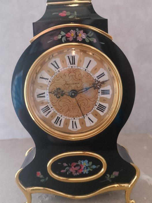 Bureauklok - Art Deco Messing - 1960-1970 - Bucherer, Antiek en Kunst, Curiosa en Brocante