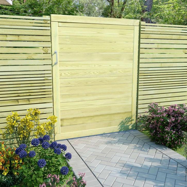 vidaXL Poort 125x100 cm geïmpregneerd grenenhout, Tuin en Terras, Tuinpoorten, Nieuw, Verzenden