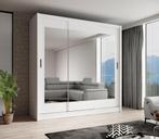 Kledingkast Wit 204x63x205 Garderobekast met spiegel, Huis en Inrichting, Kasten | Overige, Verzenden, Nieuw
