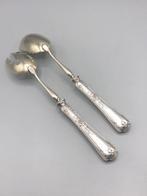 Saladebestek (2) - .950 zilver - 1850-1900 - boegbeeld, Antiek en Kunst