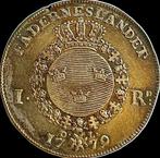 Zweden. Gustav III. Riksdaler 1779 very nice patina AU+ and
