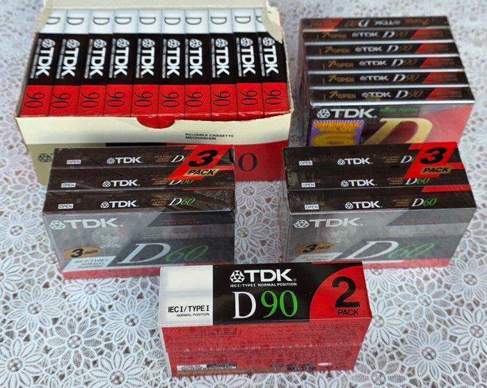 24 TDK - D90 & D60 Lege audiocassette - Diverse modellen, TV, Hi-fi & Vidéo, Radios