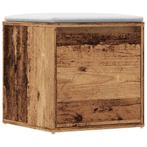 vidaXL Opbergbox met lade 40,5x40x40 cm bewerkt hout oud, Verzenden, Nieuw