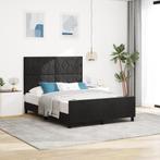 vidaXL Bed Frame Zwart 140x190 cm Velours, Huis en Inrichting, Slaapkamer | Bedden, Verzenden, Nieuw