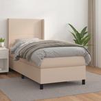 vidaXL Boxspring met matras kunstleer cappuccinokleurig, Huis en Inrichting, Slaapkamer | Bedden, Verzenden, Nieuw