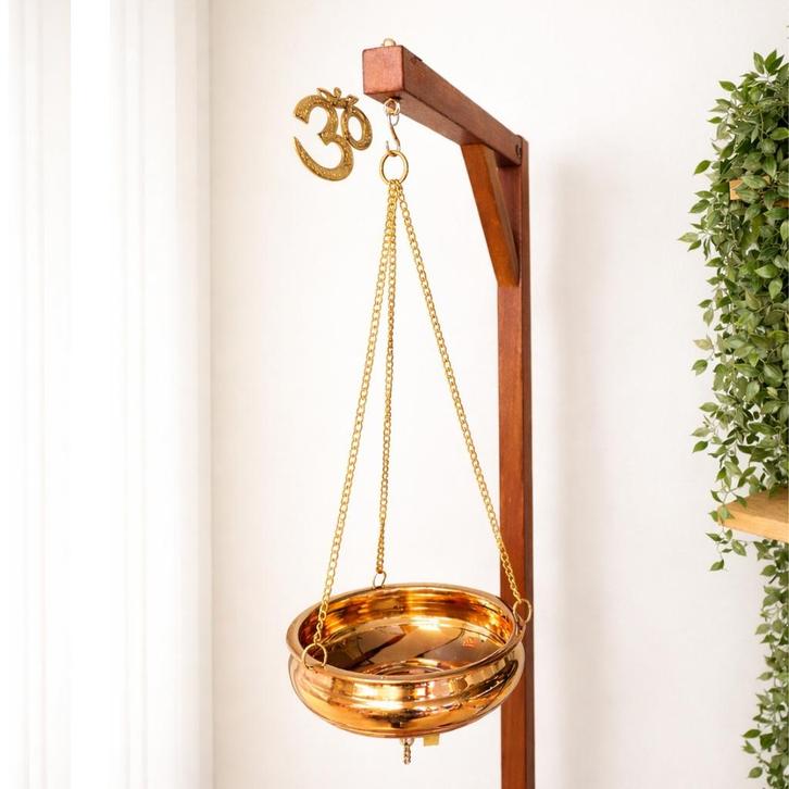 Puur koperen Shirodhara pot (diameter ± 23 cm), Sport en Fitness, Gezondheidsproducten en Wellness, Ophalen of Verzenden