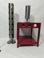 Lamp - Aluminium - Twee lampen: vloerlamp en tafellamp., Antiek en Kunst