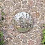 vidaXL Tuinspiegel rond 40x3 cm ijzer zandkleurig, Verzenden, Nieuw