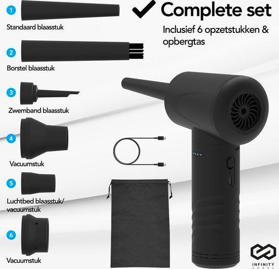 2dekans | Infinity Goods 4-in-1 Luchtblazer - Perslucht -, Elektronische apparatuur, Stofzuigers, Ophalen of Verzenden