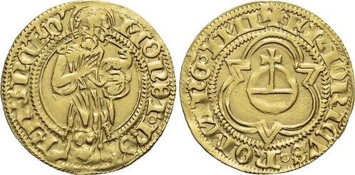 Goud-gulden o Jahr 1469 Frankfurt-kaiserliche en koenigli..., Timbres & Monnaies, Monnaies | Europe | Monnaies non-euro, Envoi