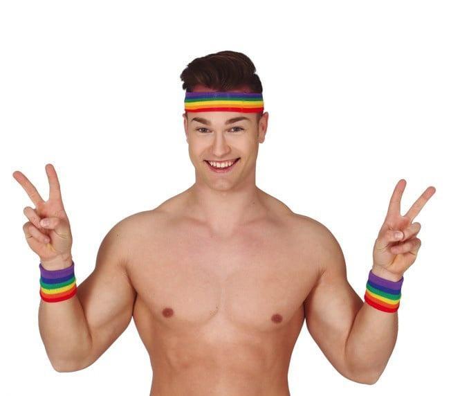 Zweetbandjes Meerkleurig Set 3 delig, Hobby en Vrije tijd, Feestartikelen, Nieuw, Verzenden